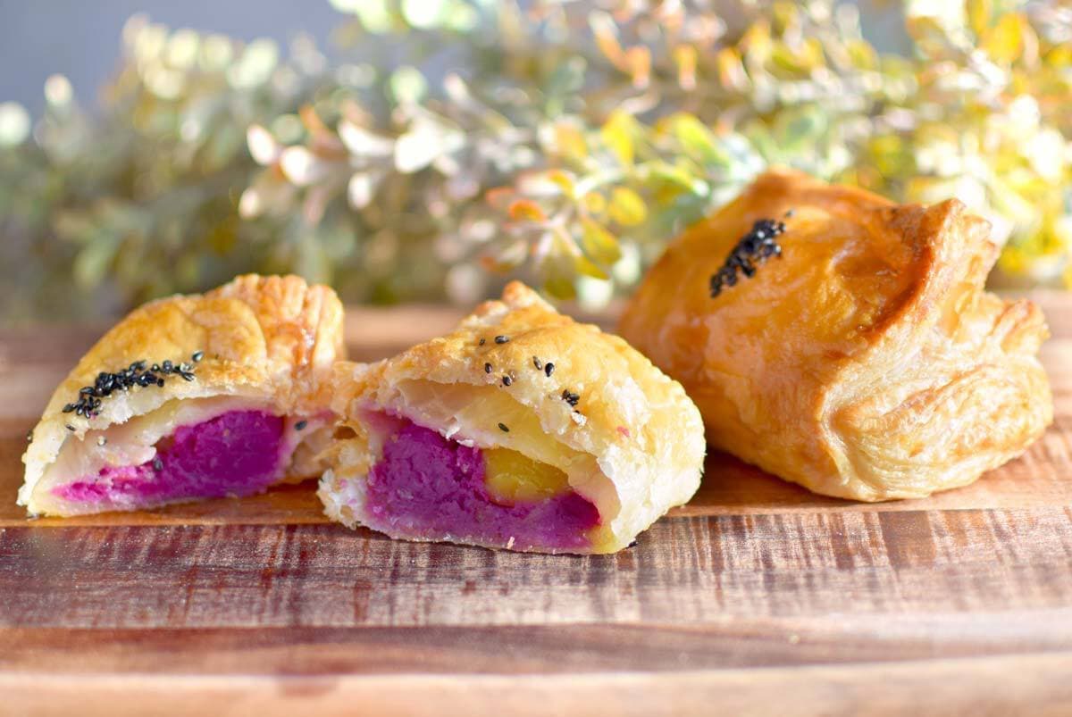 パイ専門店の秋限定。紫芋と栗の秋パイ