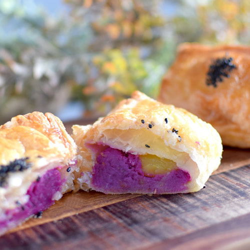 紫芋と栗の秋パイ